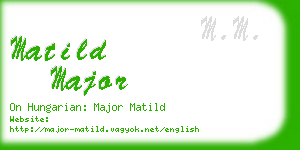 matild major business card